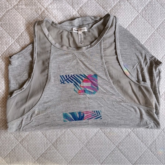 Victoria Secret |‎ Pink | Super Soft | Tropical | Mesh | Racerback Tank | Sz XS - Picture 6 of 6